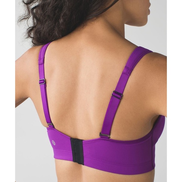 Lululemon Ta Ta Tamer II Tender Violet & Black 32DD Sports Bra - Picture 2 of 6